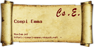 Csepi Emma névjegykártya
